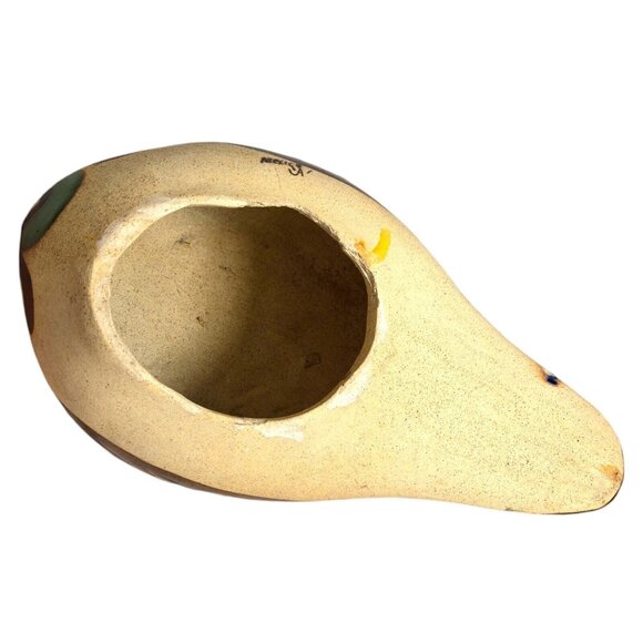 Vtg Large Tonala Mexican Hand Painted Folk Art Quail Bird Pottery 17.5" Signed - Picture 13 of 14